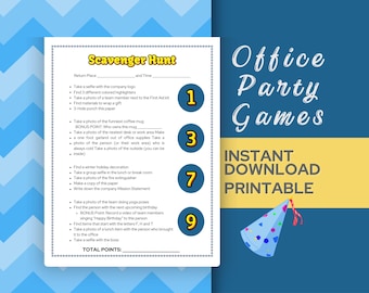 Adult Scavenger Hunt Team Building Games for Work Ice Breaker Games Office Party Games Printable Icebreaker Scavenger Hunt for Adults