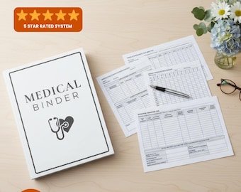 Medizinische Sammelmappe zum Ausdrucken: Leiste, Leiste, Leiste, Arzthelferin | Gesundheitsplaner PDF Digitaler Download