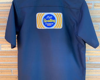 Reading beer work shirt red kap large.