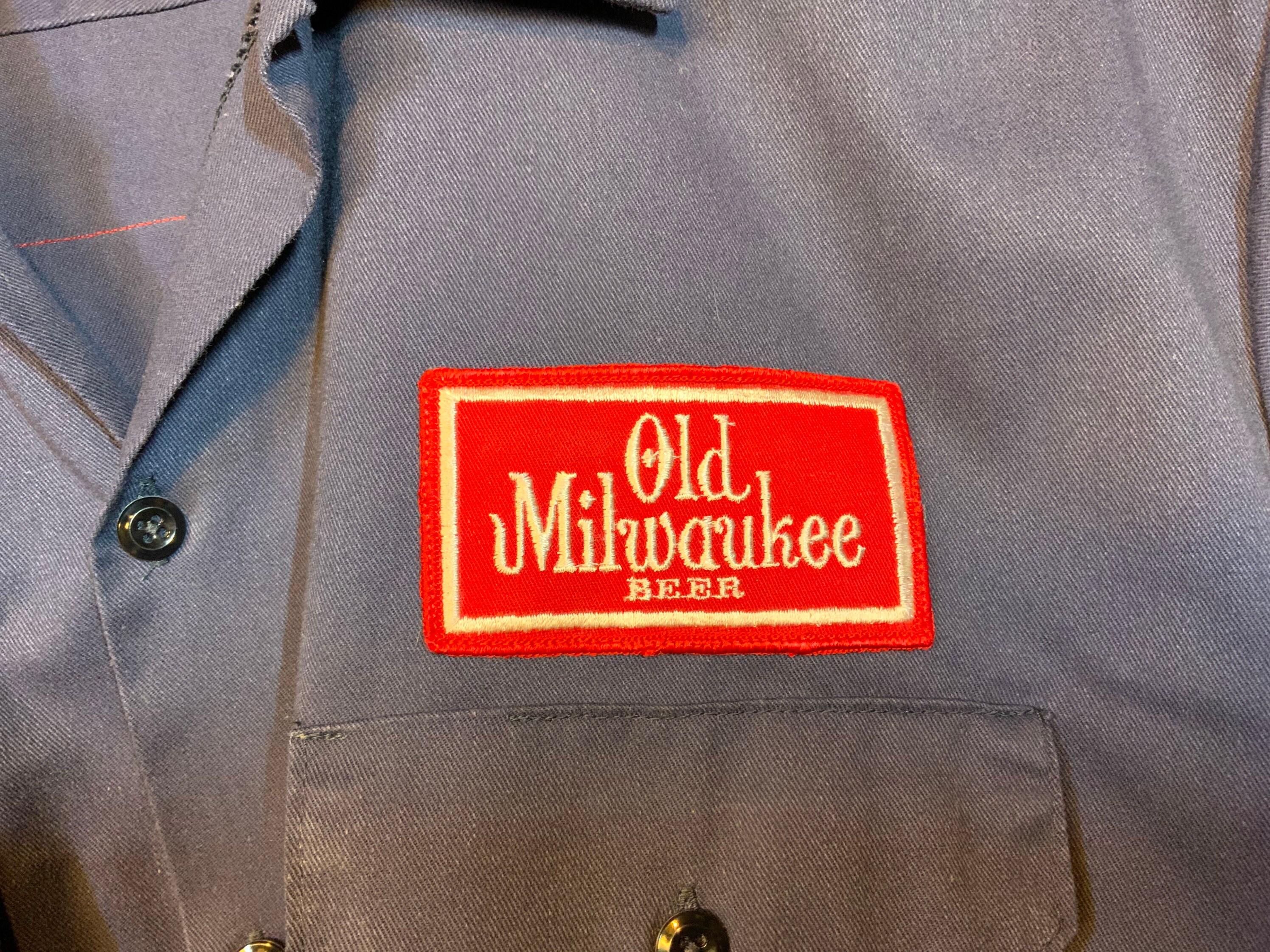 Old Milwaukee beer work shirt dickies large. Etsy