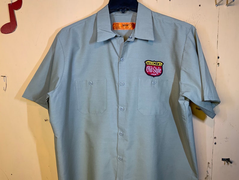 Heilemans Old Style Beer Work Shirt Red Kap Xl. Etsy
