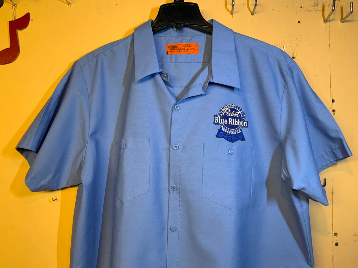 Pabst blue ribbon beer work shirt dickies 3xl. | Etsy
