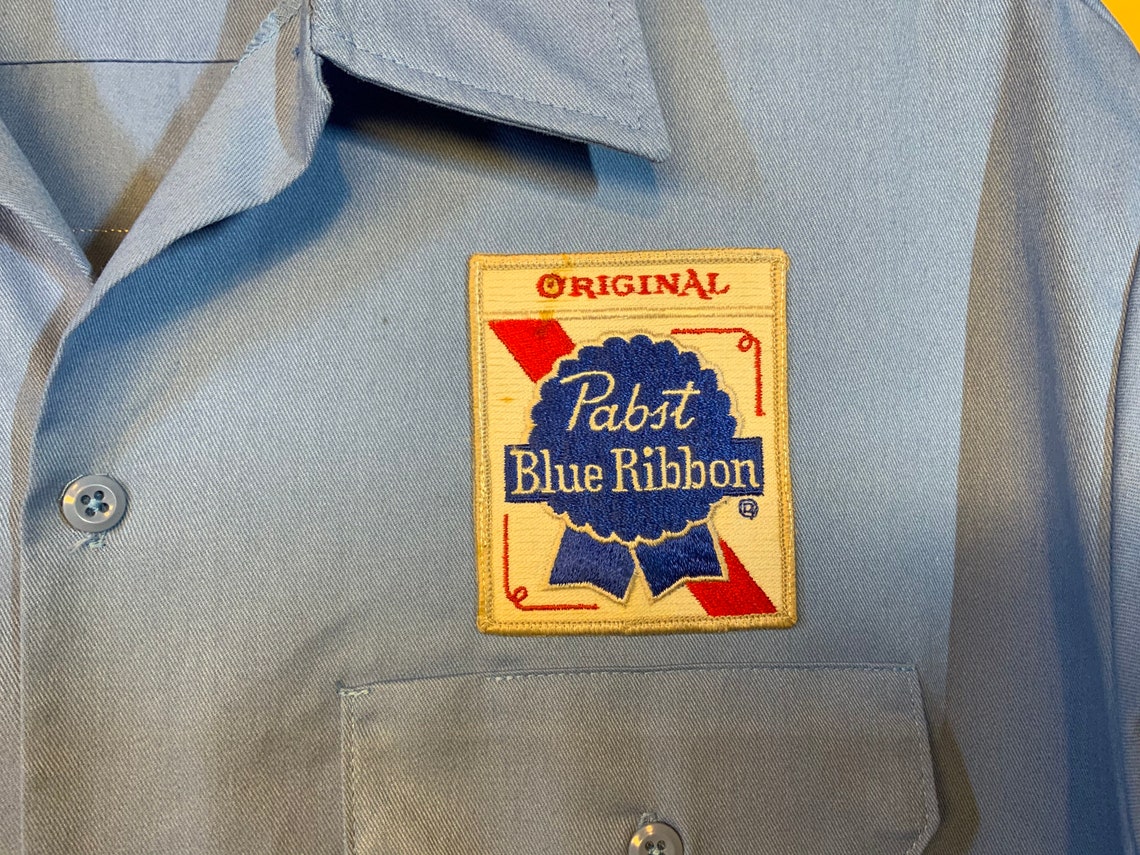 Pabst blue ribbon beer work shirt dickies xl. Etsy