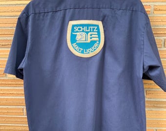 Camisa de trabajo de cerveza Schlitz Malt Liquor dickies xxl.