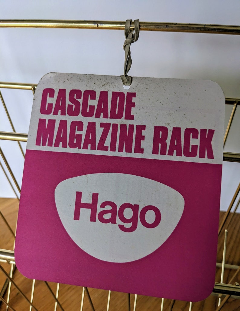Vintage Hago 'Cascade Magazine Racks', new deadstock gold tone magazine or record racks, 5 available image 5