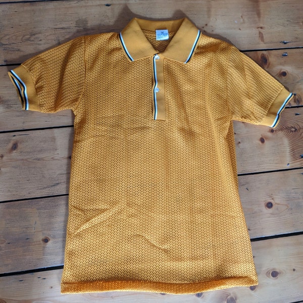 Vintage 1970s mustard yellow polo shirt * 2 available *