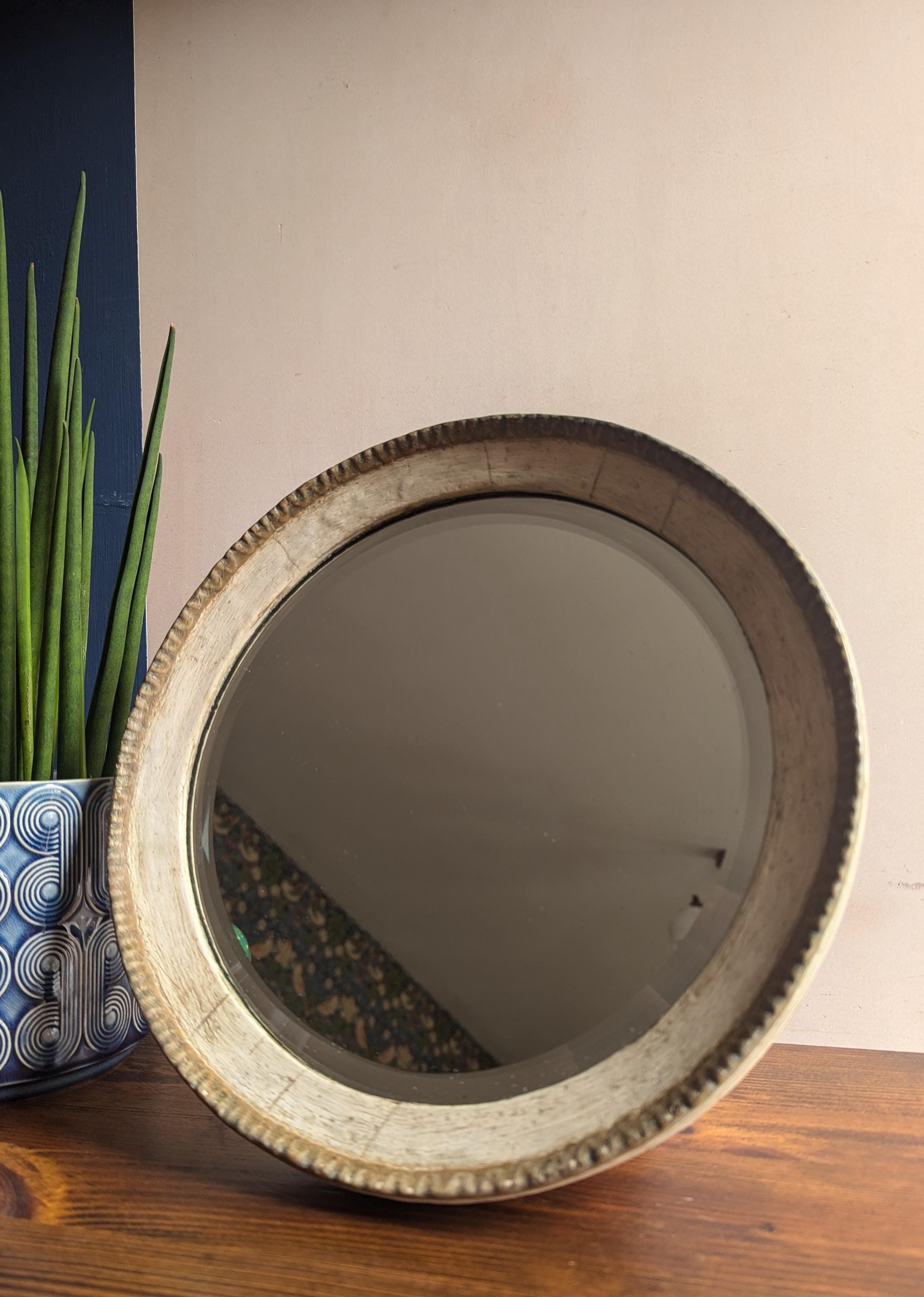 1930s large round wall mirror - Etsy 日本