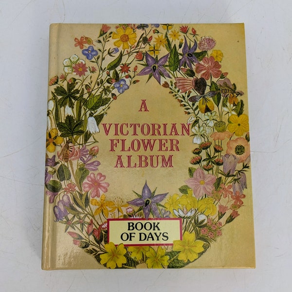 Vintage hardback perpetual diary 'Victorian Flower Album' for any year