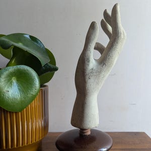 Victorian wooden carved shop hand mannequin