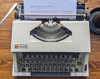 Olympia Olympiette Typewriter made in 1977, fully functional with original hard case and new ribbon