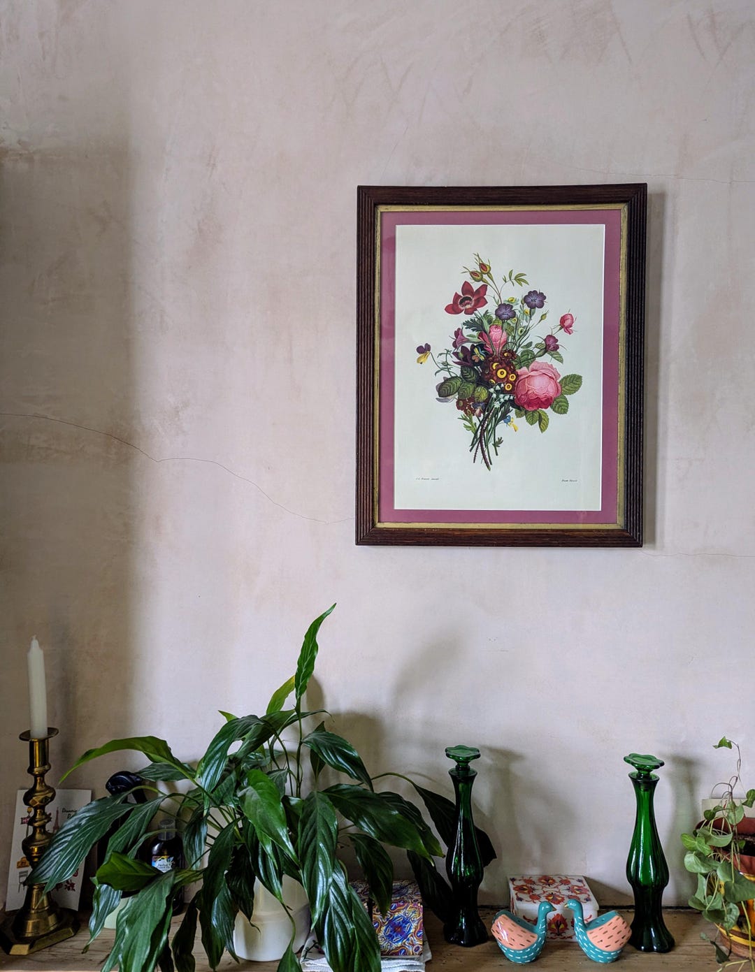 19 世紀初頭のフランスの花の版画。J.L. プレヴォストによる花の