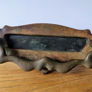 Antique Art Nouveau Brass Letterbox
