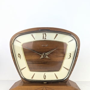 Midcentury Kienzle mantel clock, with original battery movement