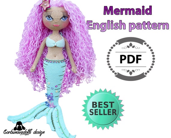 amigurumi mermaid doll