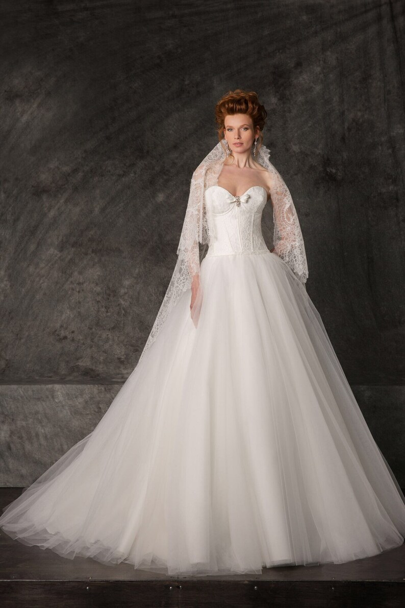 Wedding Dress A Line Tulle Boho Wedding Dress Princess Best Etsy