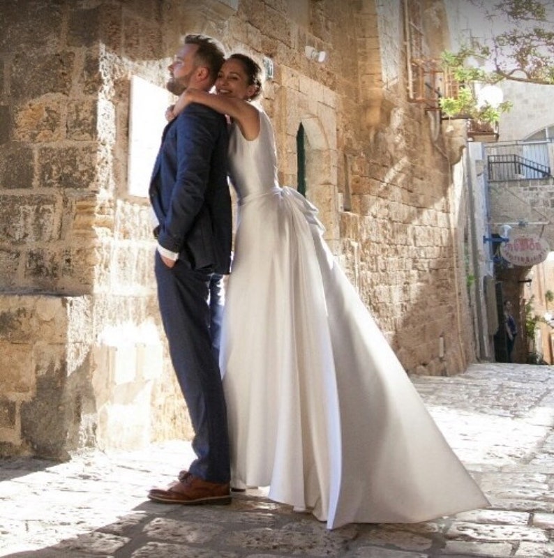 Modern Wedding Gown Modern Wedding Dress Simple Stylish - Etsy