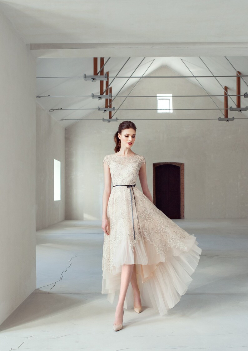 Blush Colored Short Wedding Dresses Carley Connellan