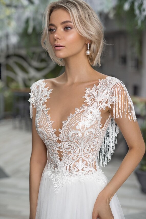 etsy wedding dresses boho