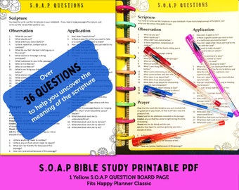 Bible Study S O A P Guide Printable Pdf S O A P Bible Study Etsy