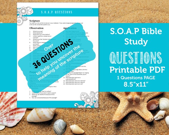 Bible Study Prinable Questions For S O A P Ntl Journaling Etsy Bible Study Prinable Questions For S O A P Ntl Journaling Etsy