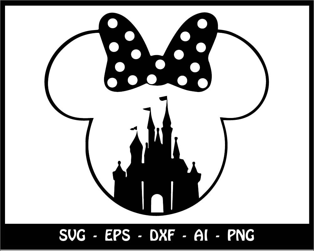Disney Castle svg disney svg minnie head svg mickey mouse svg | Etsy
