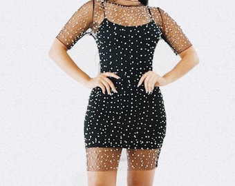 Sanny black lace teddy night suit 4 16