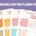 Printable Knitting Planner | PDF | A4 | A5 | Pink - Etsy