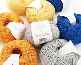 Laines du Nord Ecotone Yarn: Recycled Cotton, Knitting Crochet