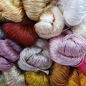 Ajur viscose glossy crochet hank yarn thread