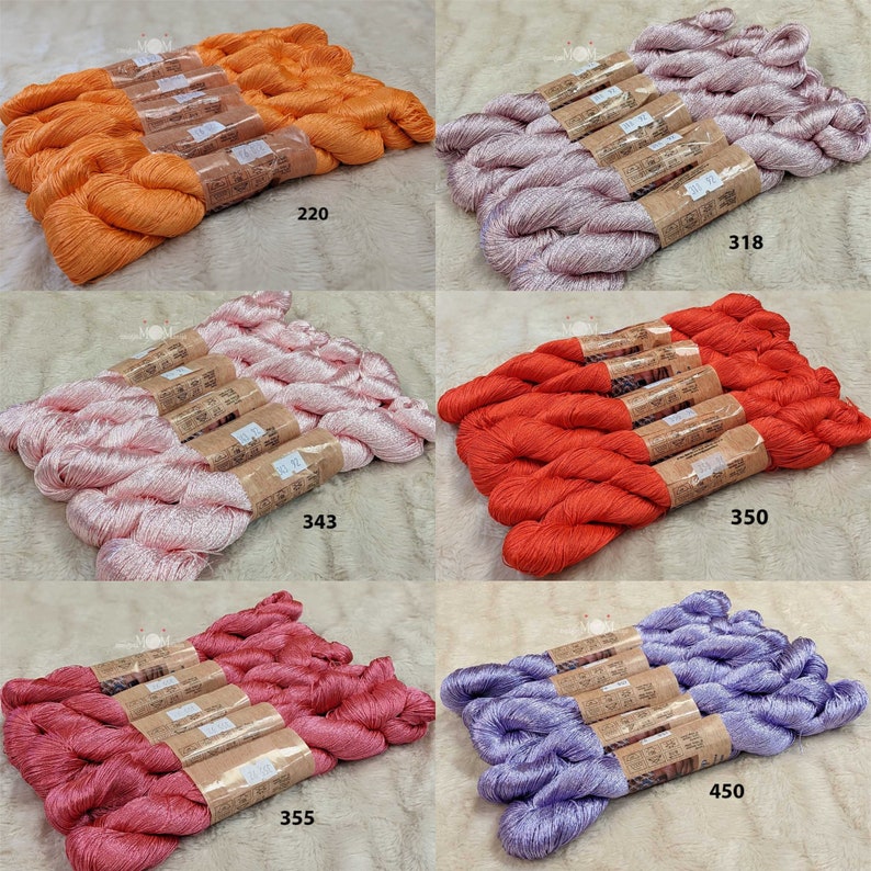 Ajur Viscose Glossy Crochet Hank Yarn Thread Etsy