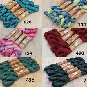 Hilo de madeja de crochet brillante de viscosa Ajur imagen 8