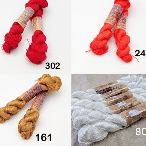 Hilo de madeja de crochet brillante de viscosa Ajur imagen 9