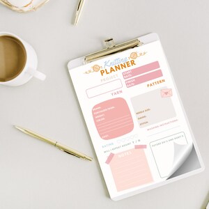 Printable Knitting Planner | PDF | A4 | A5 | Pink - Etsy