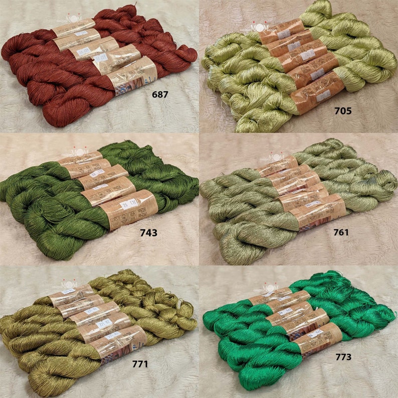 Ajur Viscose Glossy Crochet Hank Yarn Thread Etsy