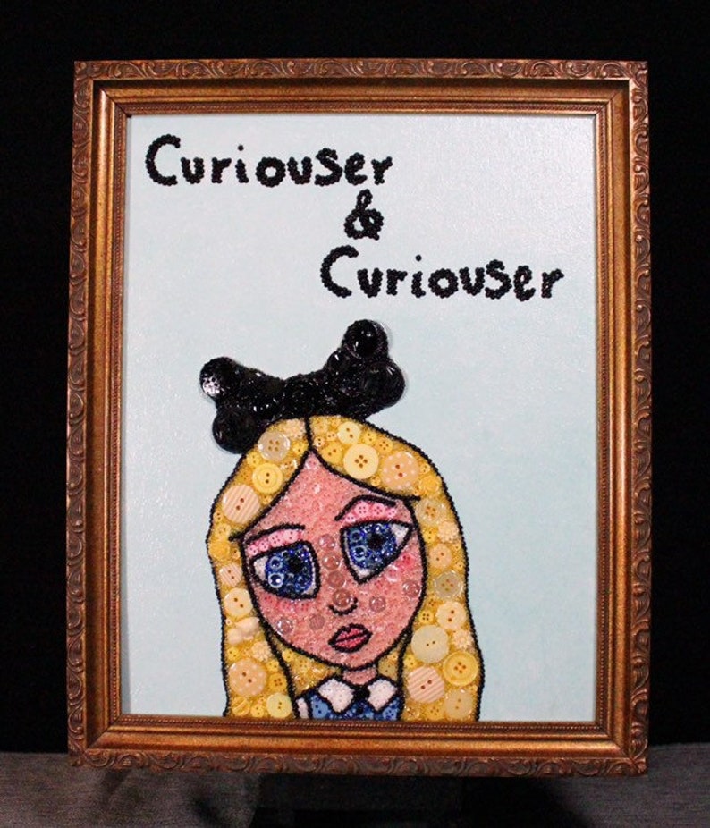 Alice /& the cheshire cat cross stitch chart also available as A4 glossy print