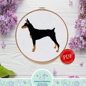 Doberman Pinscher | Digital Download | Dog Breed Cross Stitch Pattern |