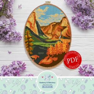 Yosemite Valley | Digital Download | Cross Stitch Pattern  |