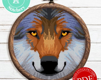 Wolf PDF Digital Download Cross Stitch Pattern
