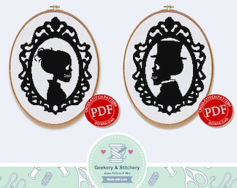 Skeleton Couple | Digital Download | Cross Stitch Pattern |