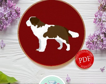 St. Bernard | Digital Download | Dog Breed Cross Stitch Pattern |