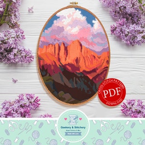 Mt Whitney | Digital Download | Cross Stitch Pattern |