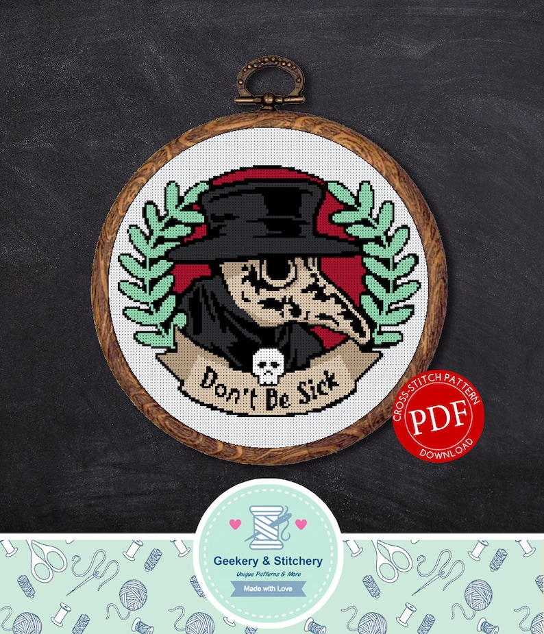 Plague Doctor Digital Download Cross Stitch Pattern | Etsy