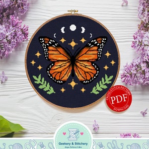 Monarch Butterfly | Digital Download | Cross Stitch Pattern |