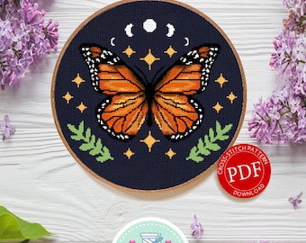 Monarch Butterfly | Digital Download | Cross Stitch Pattern |