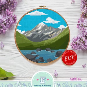 Aoraki/Mount Cook New Zealand | Digital Download | Round Cross Stitch Pattern |