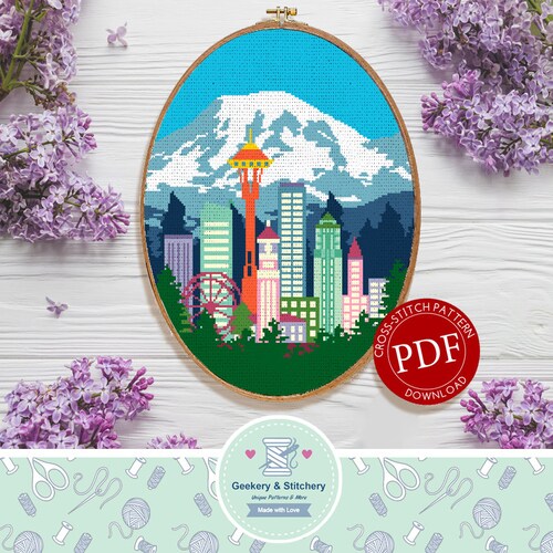 Seattle Digital Download Cross Stitch Pattern Etsy