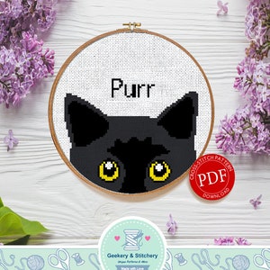 Kitten Face | Digital Download | Cross Stitch Pattern |