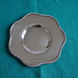 silverplate platter/salver from 1930s, art nouveau design, vintage