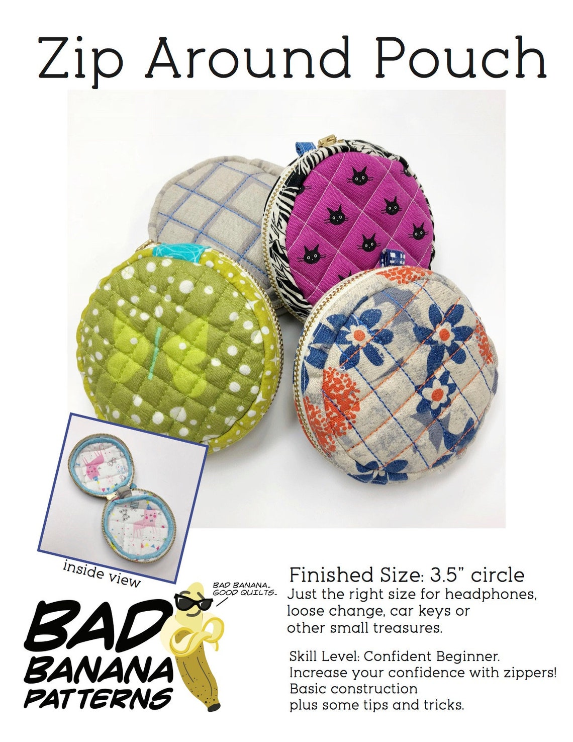 Zip Around Pouch Pattern DIGITAL PATTERN Etsy Australia