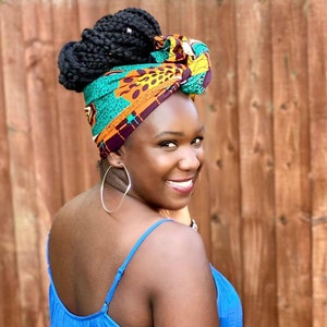 Ankara Headwrap, Head Scarf for women, turbans, boho headband, African print headwrap, ankara headband,  wide headbands